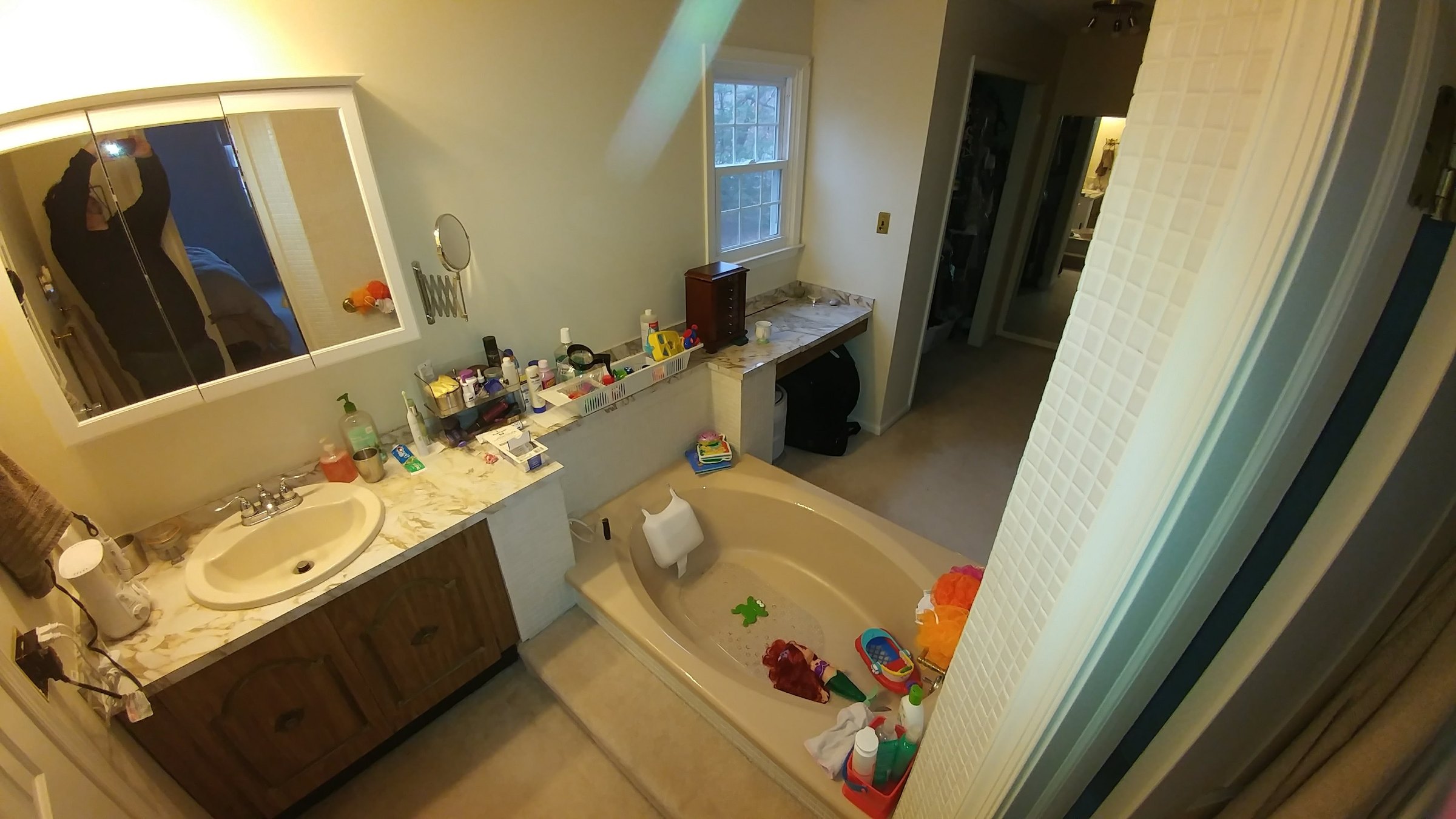 Bath/Laundry Cabinetry before the remodel